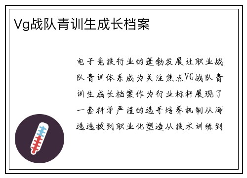 Vg战队青训生成长档案